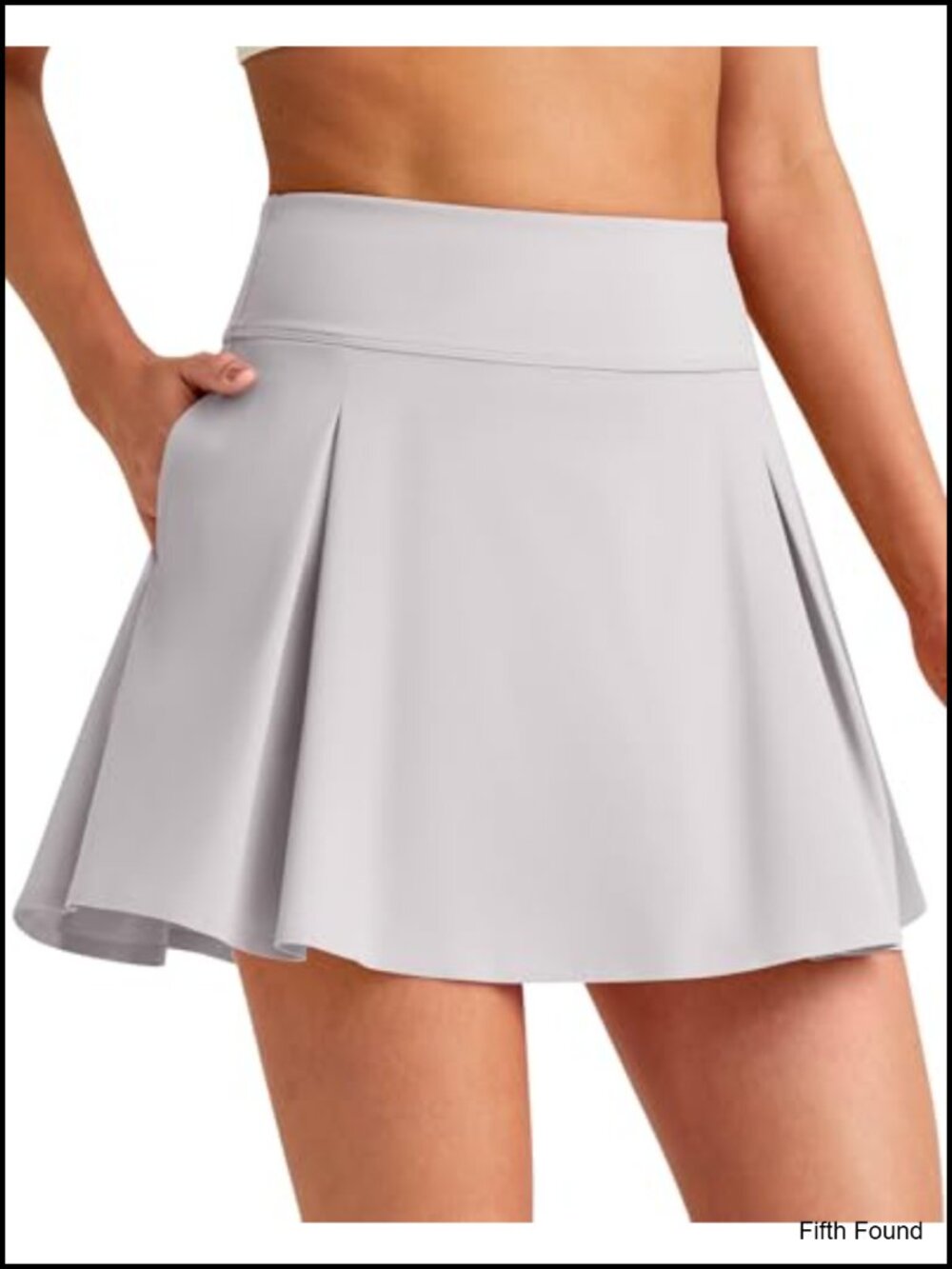 High Waisted Pleated Tennis Skort with Pockets Athletic Skirt